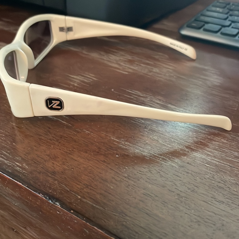 Von Zipper VZ Projektor white rectangular sunglasses. Made in Italy - Picture 6 of 15
